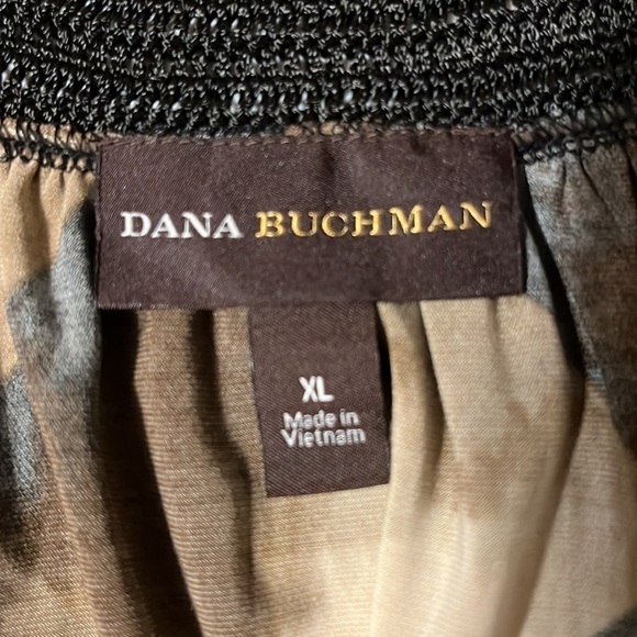 Dana Buckman sleeveless dress, embroidered trim, sz xl - Picture 3 of 6